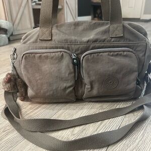 Kipling RYLAND SHOULDER BAG Cloudy Gray Satchel Bag Purse